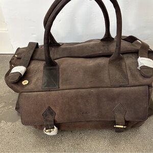 Men's Brown leather Duffel Bag